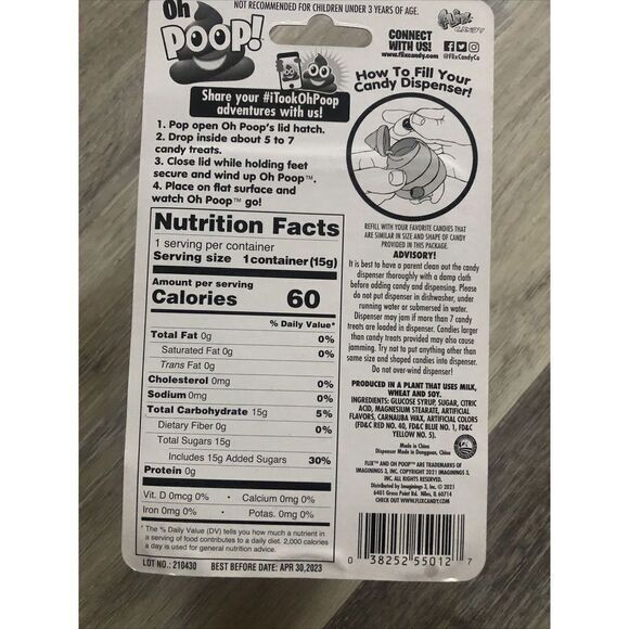 Oh Poop Candy Pooper Emoji Wind Up Toy HolidayChristmas Fun ,Stocking Toy Gift - Picture 4 of 5